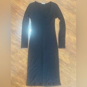 JAMES PERSE Black Midi Dress 2 Medium
